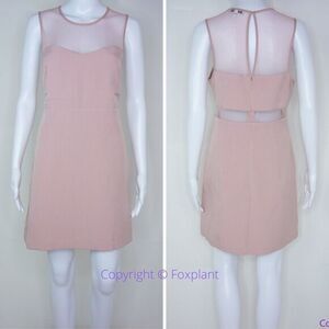 NEW Express dusty pink lace sleeveless mini dress with‎ keyhole back, 12